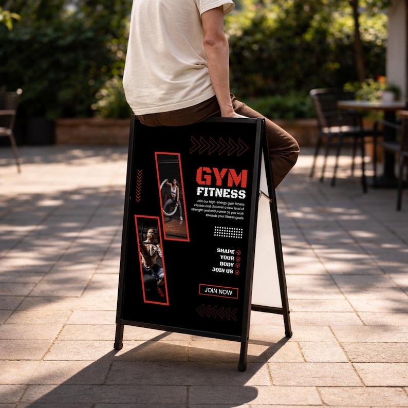 A-Frame Sign & Custom Print Corflute Inserts, Poster Footpath Sign, Real Estate, Outdoor Sidewalk Advertising Board, Cafe, Business Signage