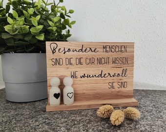 Holzschild | Freundschaft | Geschenk für Besonderen Menschen | Schild Freundschaft | Besonderer Mensch | Geburtstagsgeschenk Freundin