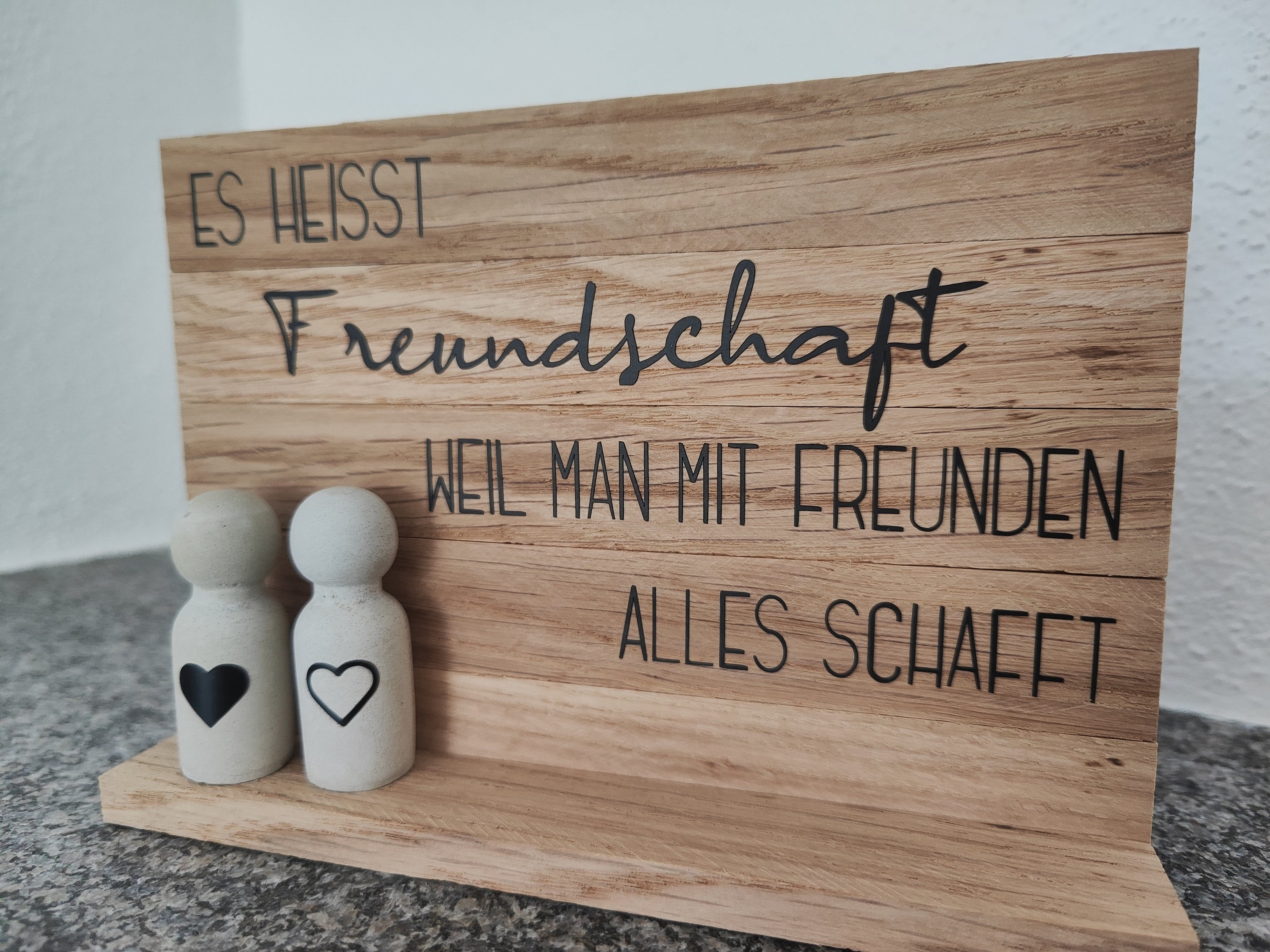 Holzschild Freundschaft Geschenk für Freunde Schild Etsy.de
