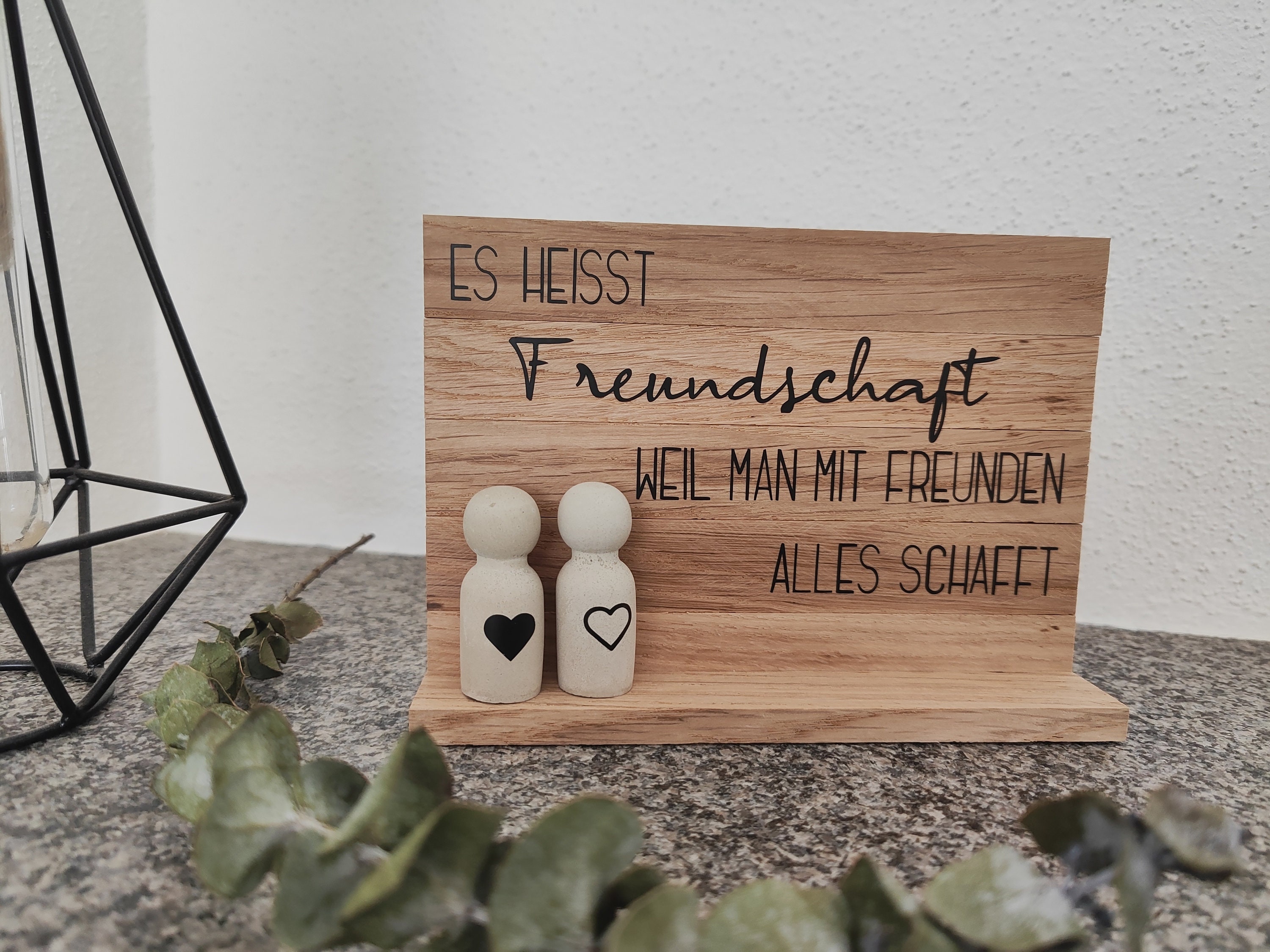 Holzschild Freundschaft Geschenk für Freunde Schild Etsy.de