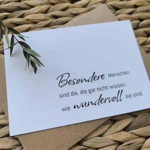 Postkarte Freundschaft | Postkarte für Freundin | Besondere Menschen | Geschenk für Freundin | Sprüchekarte