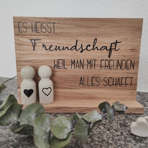 Holzschild | Freundschaft | Geschenk für Freunde | Schild Freundschaft | Geburtstagsgeschenk Freundin