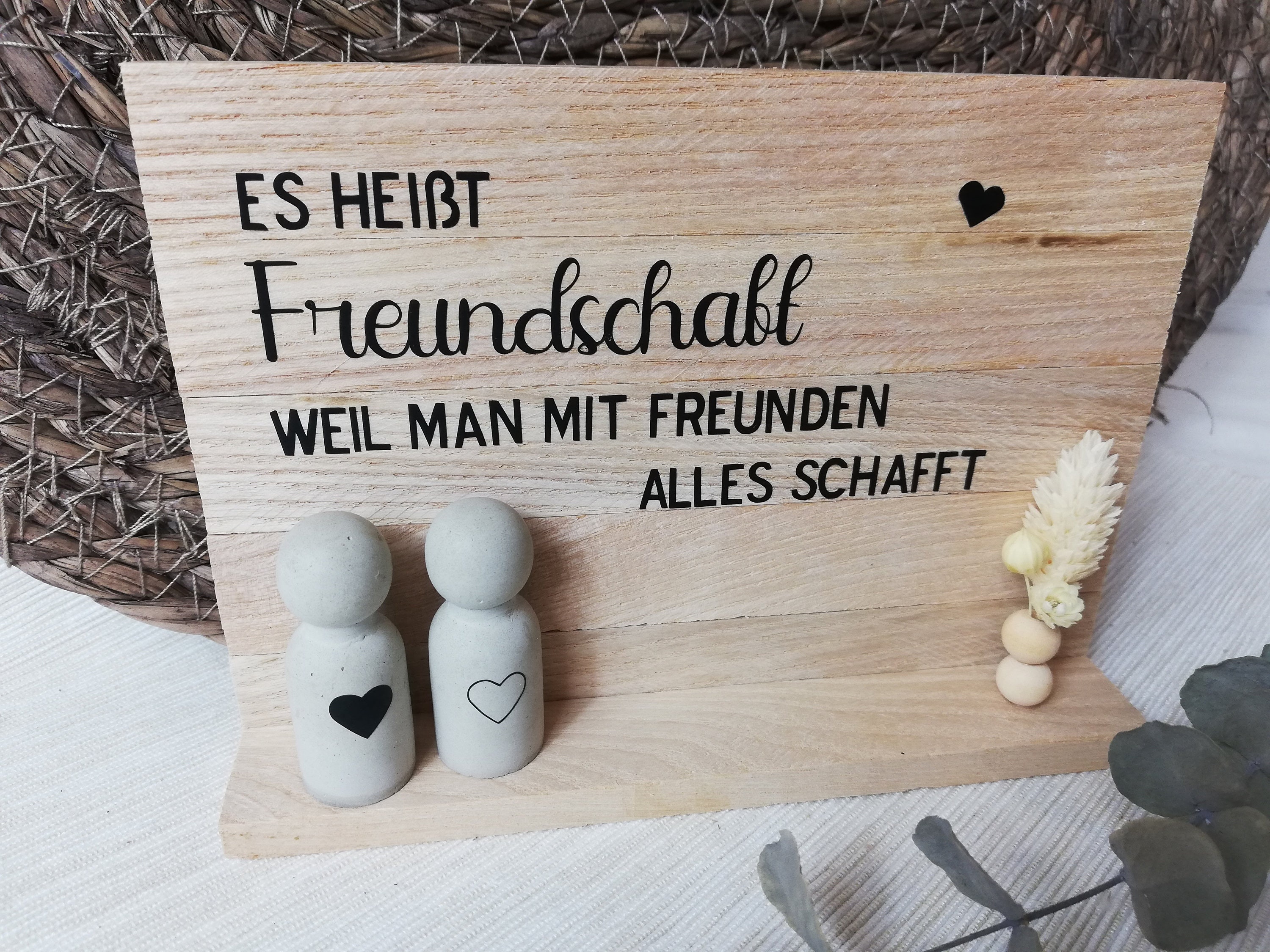 Holzschild Freundschaft Geschenk für Freunde Schild Etsy.de