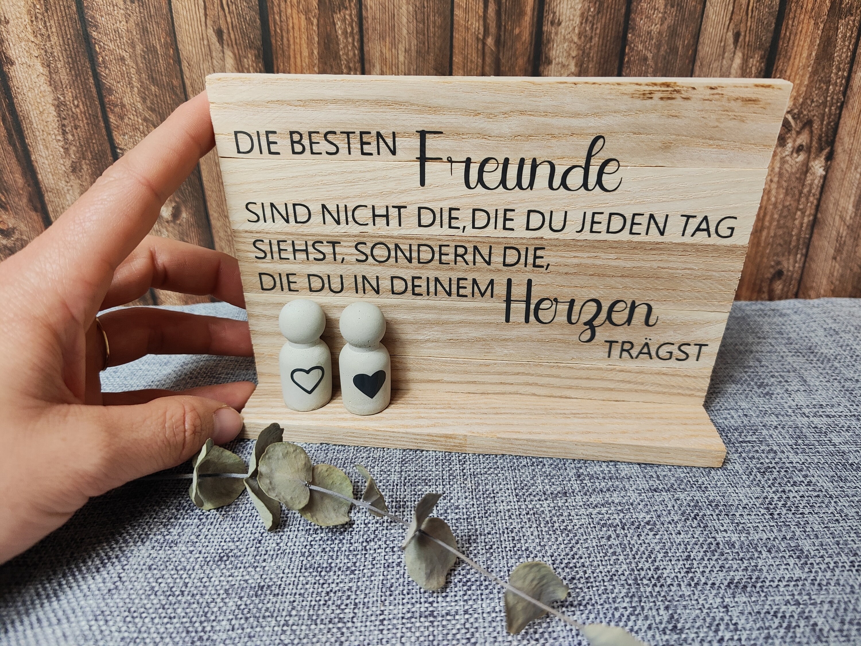 Holzschild Freundschaft Geschenk für Freunde Schild Etsy.de
