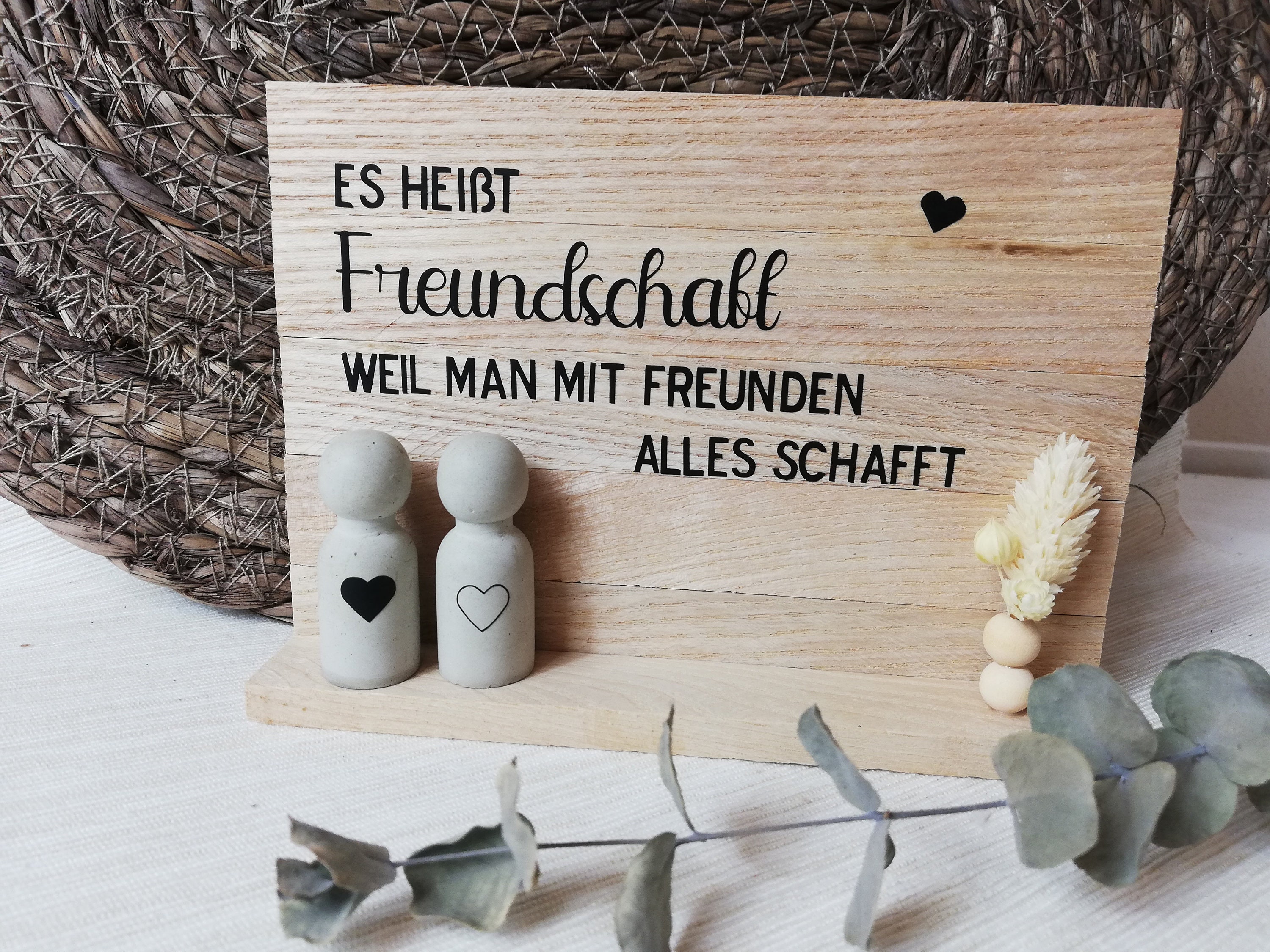 Holzschild Freundschaft Geschenk für Freunde Schild Etsy.de