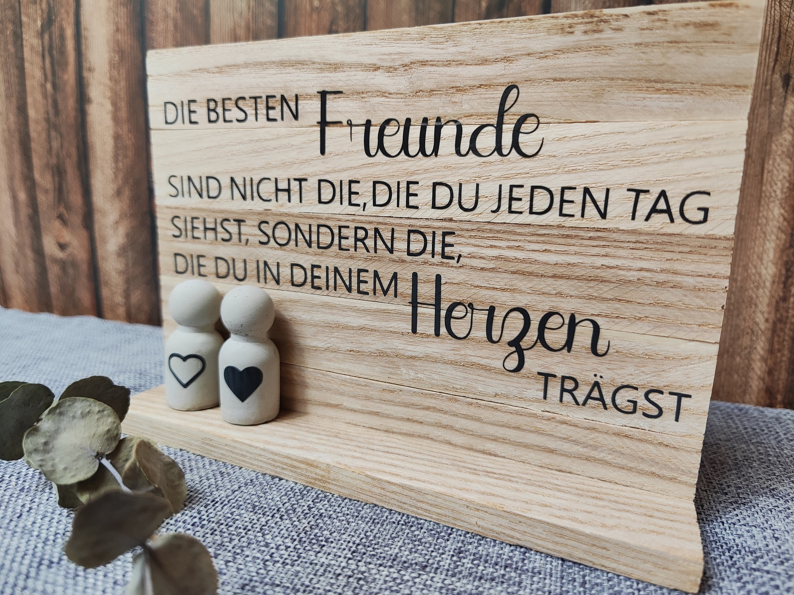 Holzschild Freundschaft Geschenk für Freunde Schild Etsy.de