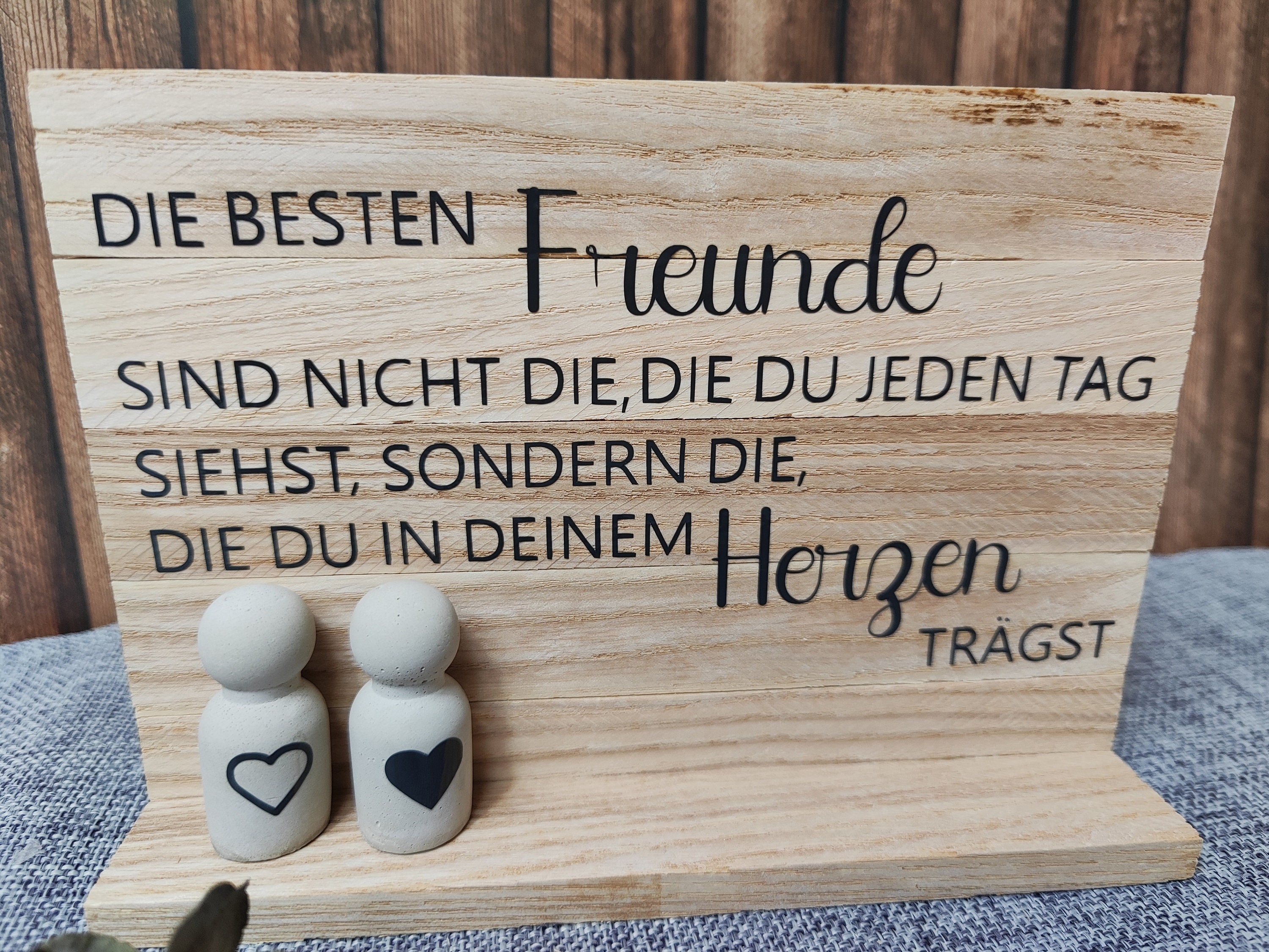 Holzschild Freundschaft Geschenk für Freunde Schild Etsy.de