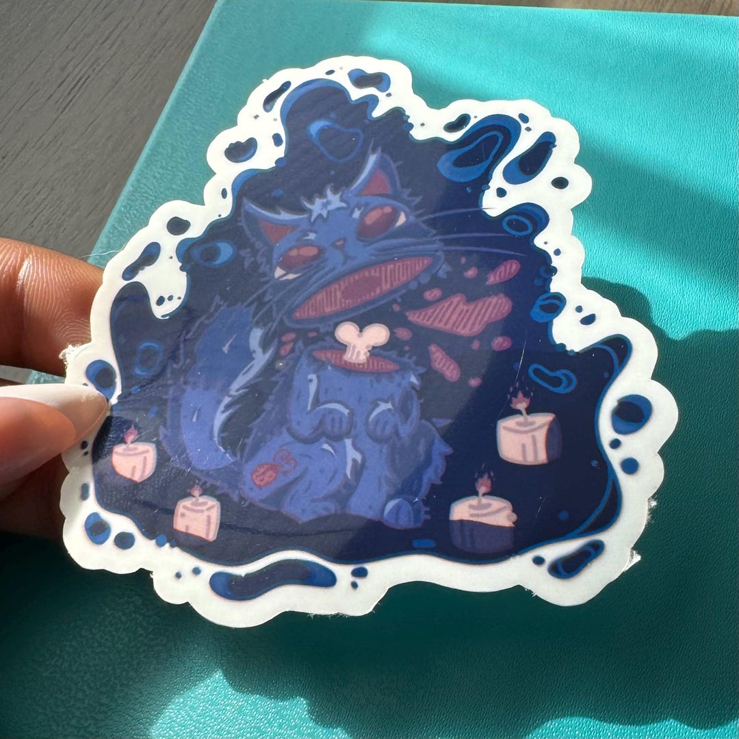 Creepy Severed Cat Ritual Sticker - Waterbottle Sticker, Pinterest ...