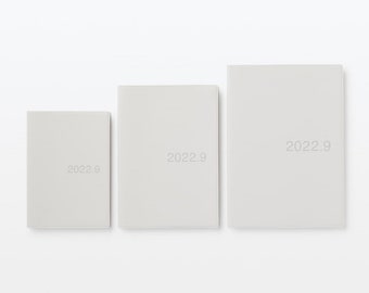 MUJI japan 2020 B6 size monthly schedule planner note book cover calendar white 