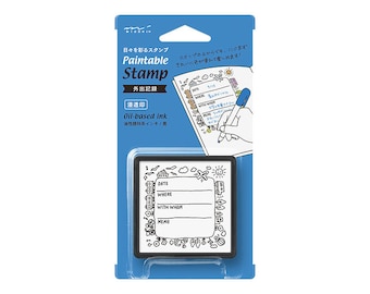 Midori  "Outing" Paintable Self Inking Stamp by Designphil Japan