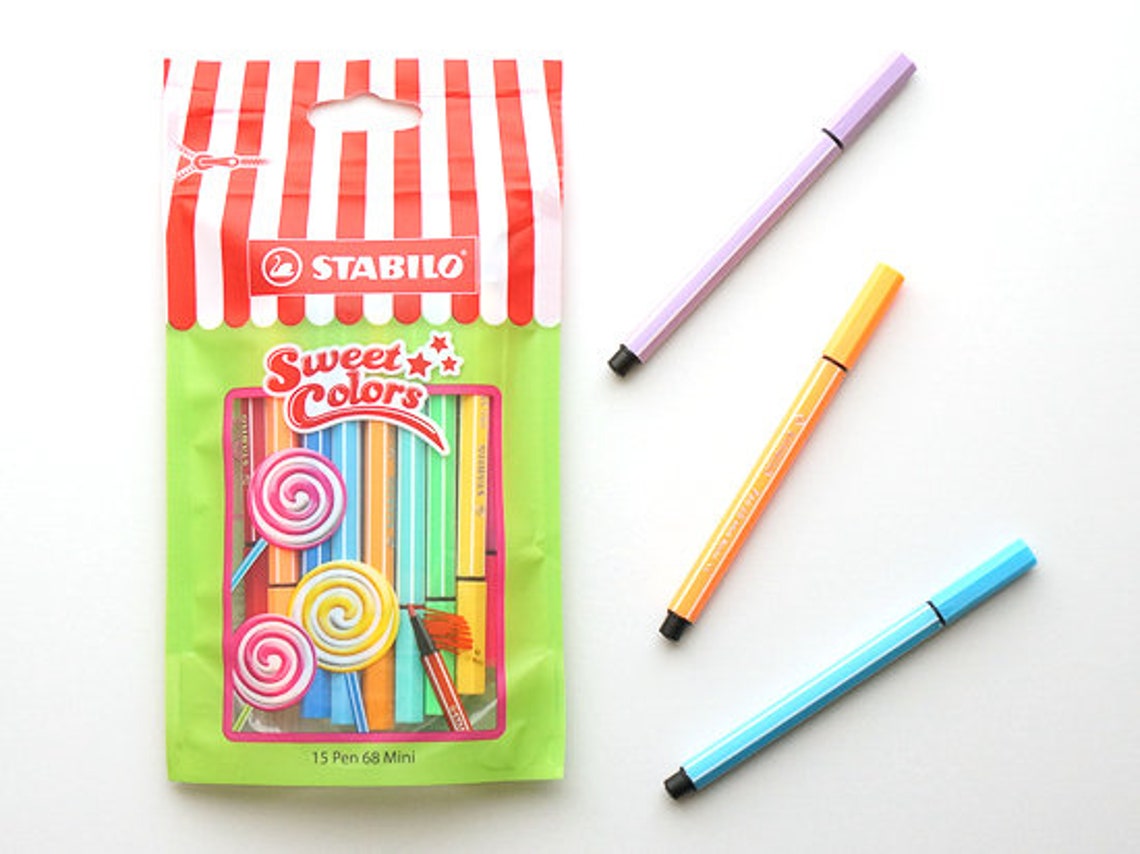 STABILO Pen 68 Mini 15 Couleurs Set Couleurs douces dans un | Etsy