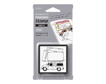 Midori  "Trip" Paintable Self Inking Stamp by Designphil Japan