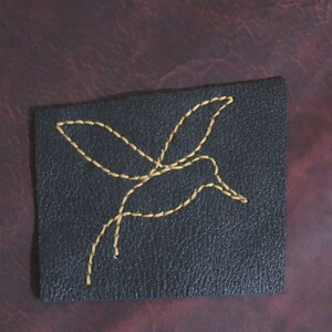Padrão de costura de pássaro decorativo para personalizar suas bolsas de couro, carteiras...