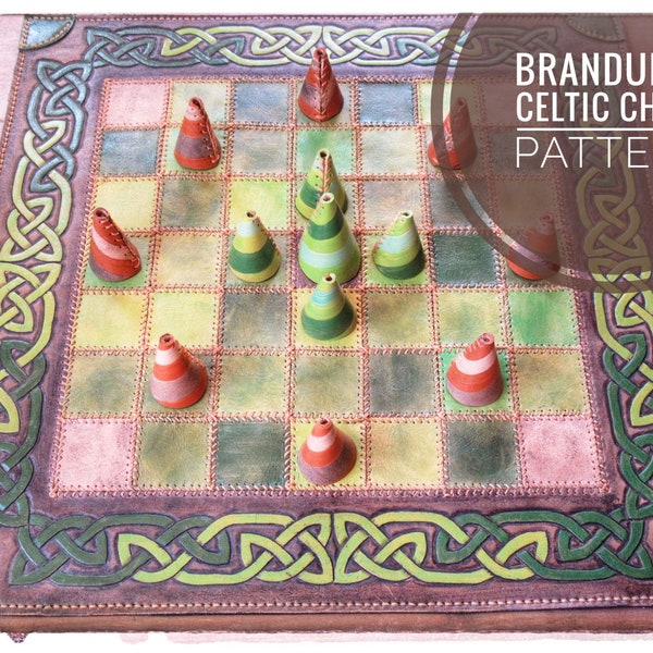 Brandubh, Celtic Chess, Hnefatafl Leather PDF Pattern