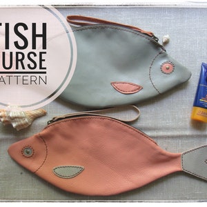 Fish Purse Leather PDF Pattern - by Leathercraft Rebels