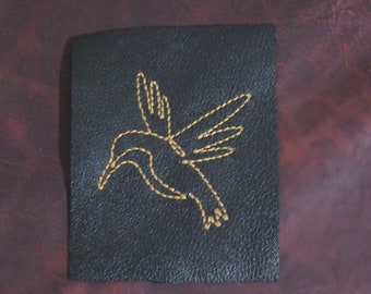 Dekoratives Vogel-Nähmuster zum Personalisieren Ihrer Ledertaschen, Brieftaschen ....