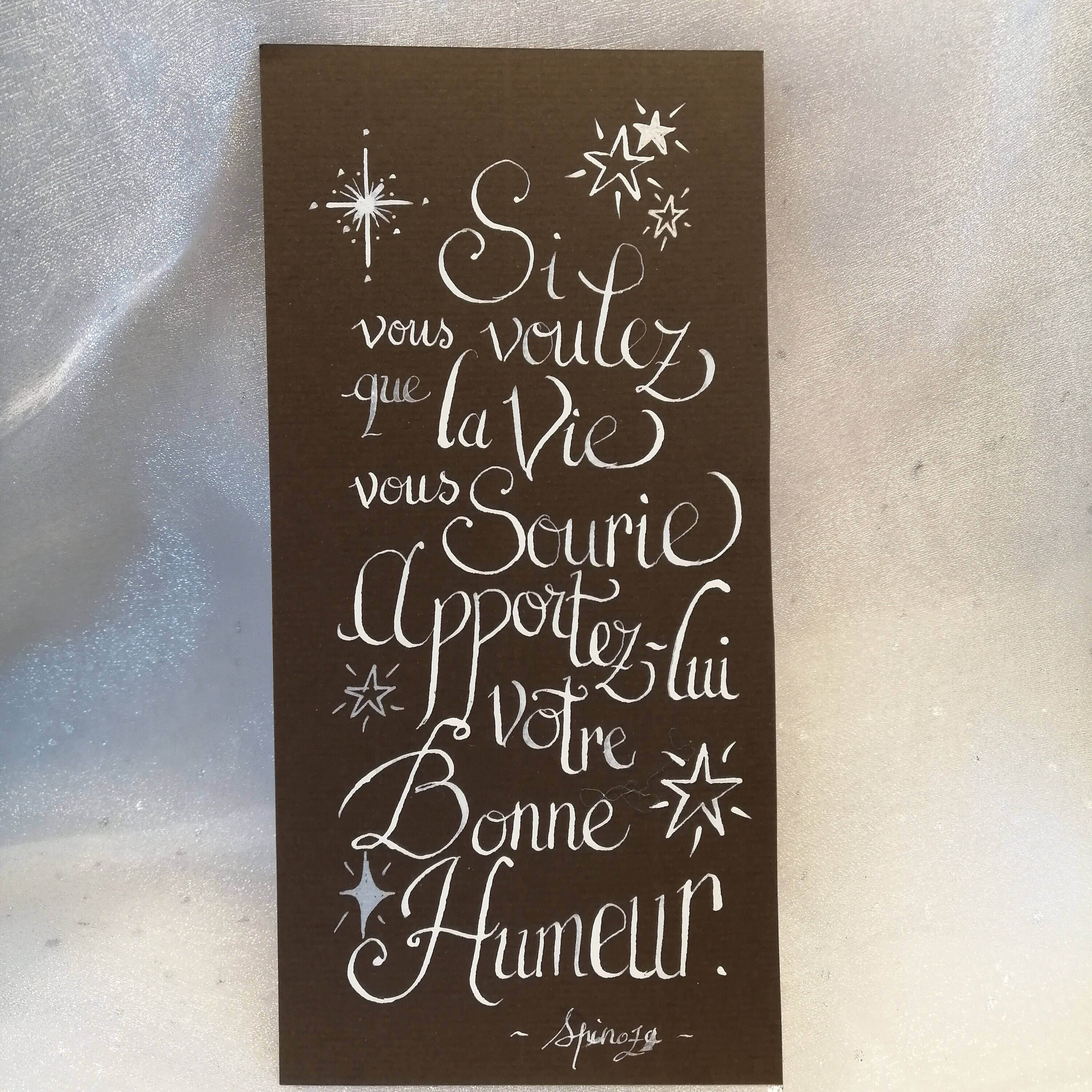 Affiche Citation Calligraphiée