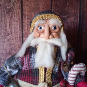 Extreme Primitive Old World Standing Santa Doll With Clay Face - Etsy