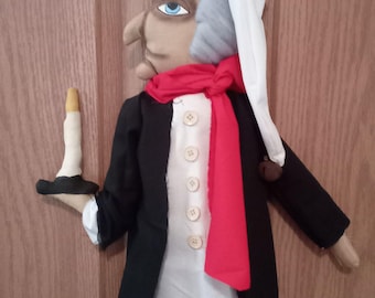 Primitive Christmas Ebenezer Scrooge Doll Wall Hanging Winter