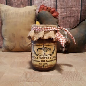 Primitive Grubby Farmhouse Pantry Kitchen Jar Country Kitchen Decor, Farmhouse Decor