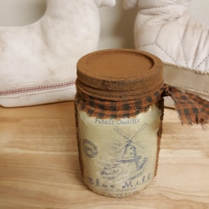 Primitive Grubby Farmhouse Pantry Kitchen Jar Country Kitchen Decor, Farmhouse Decor