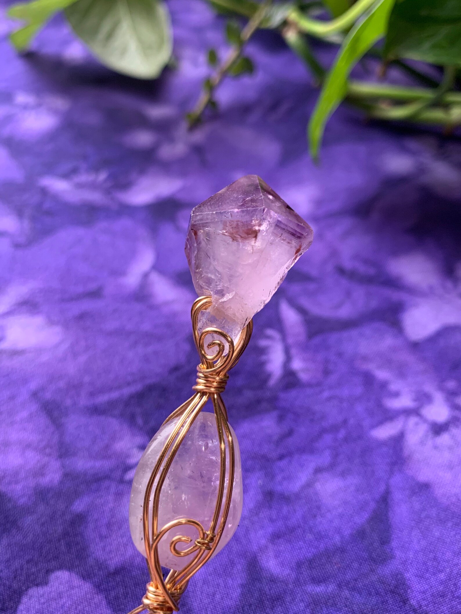 Amethyst wire wrapped crystal wand Etsy