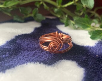 Copper wire wrapped ring| Handmade jewelry | Copper ring