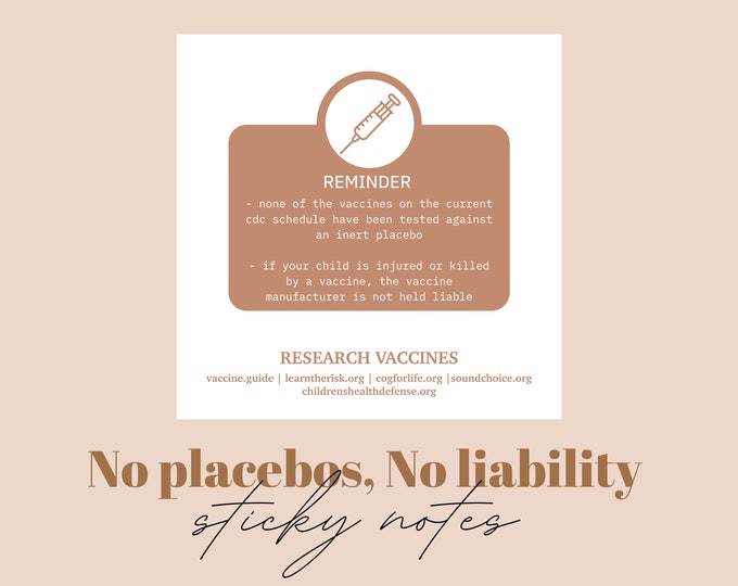 No Placebos No Liability Sticky Notes