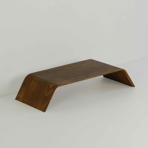 Solid Wood Monitor Stand: Beech or Walnut Computer Riser image 4