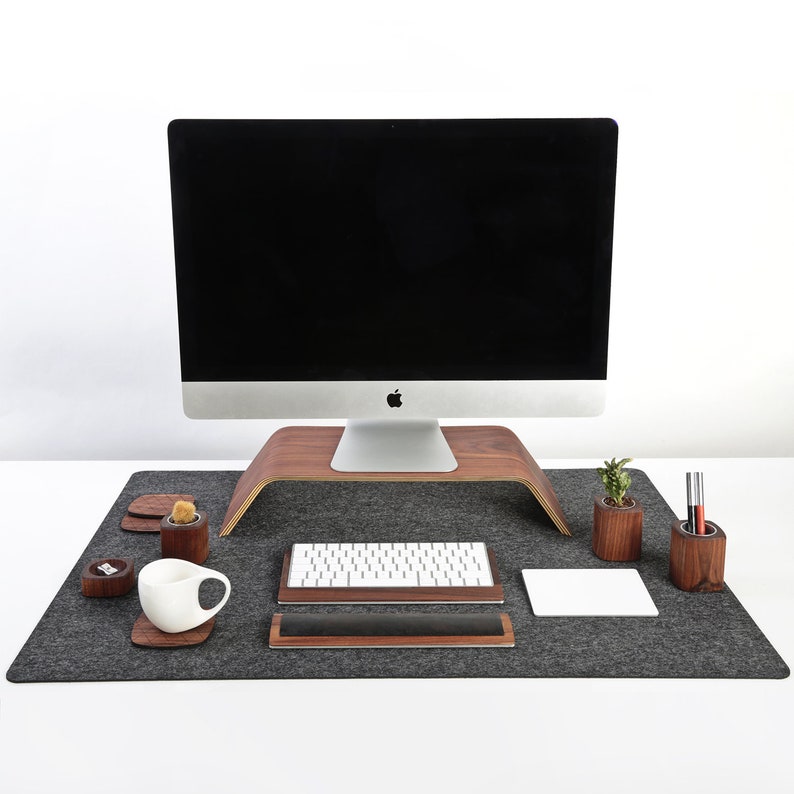 Wool Felt Desk Pad / Desk Pad / Mouse Pad / Desk Mat / Mouse Etsy
