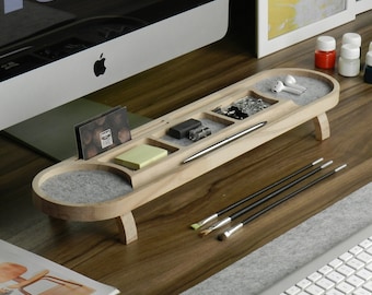 Wood Desk Organizer, Office Desk Accessories, Personalized, Keyboard Rack, Home Desk Storage, Docking Station, Unique Gift for ALL