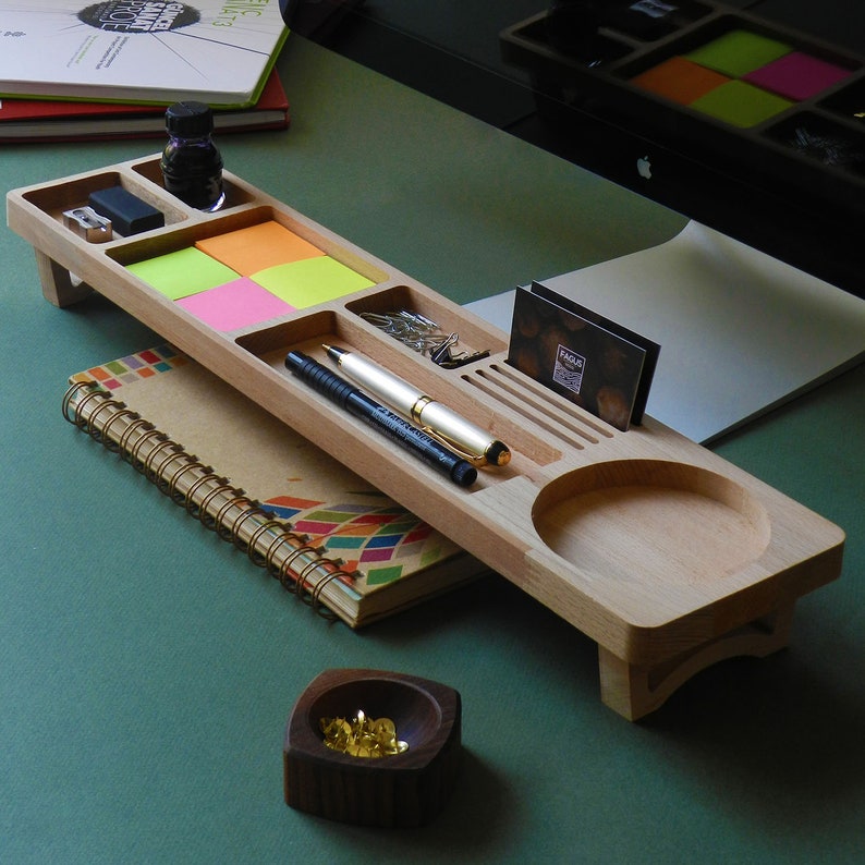 Wood Desk Organizer Personalized Docking Station Ipad & Etsy