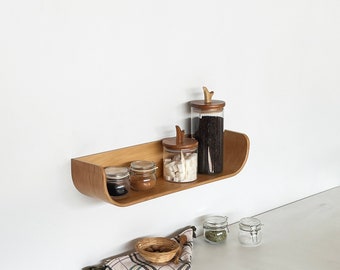 Decorative Wood Design Wall Shelf (Oak)