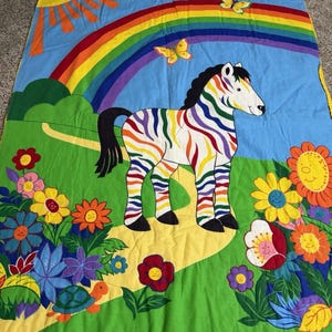 Rainbow Zebra Blanket - Etsy
