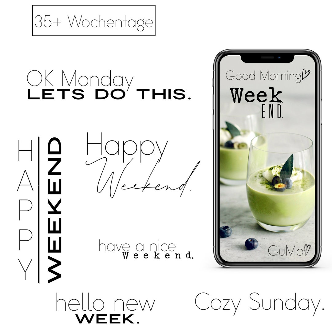 Instagram Sticker Weekdays/ Weekends Etsy UK