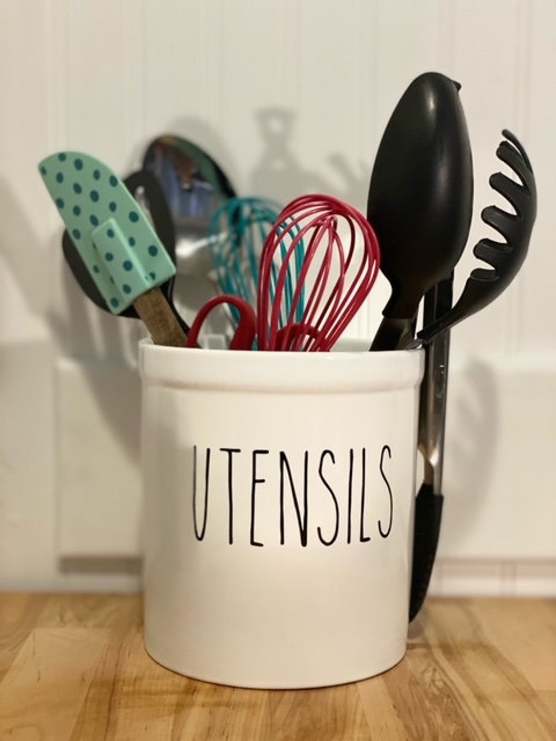 Utensil Holder White Porcelain Utensil Holder Etsy