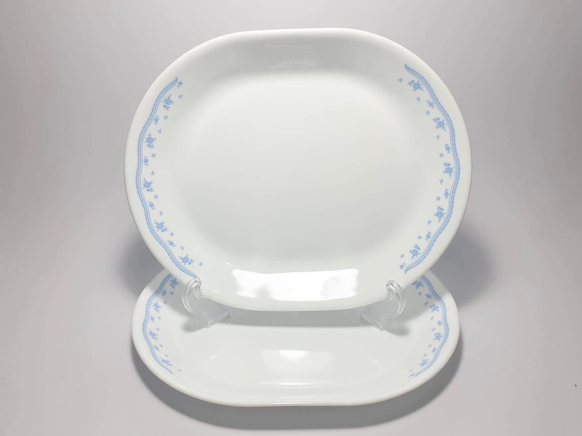 Corelle Morning Blue Serving Platter Vintage Corelle Etsy