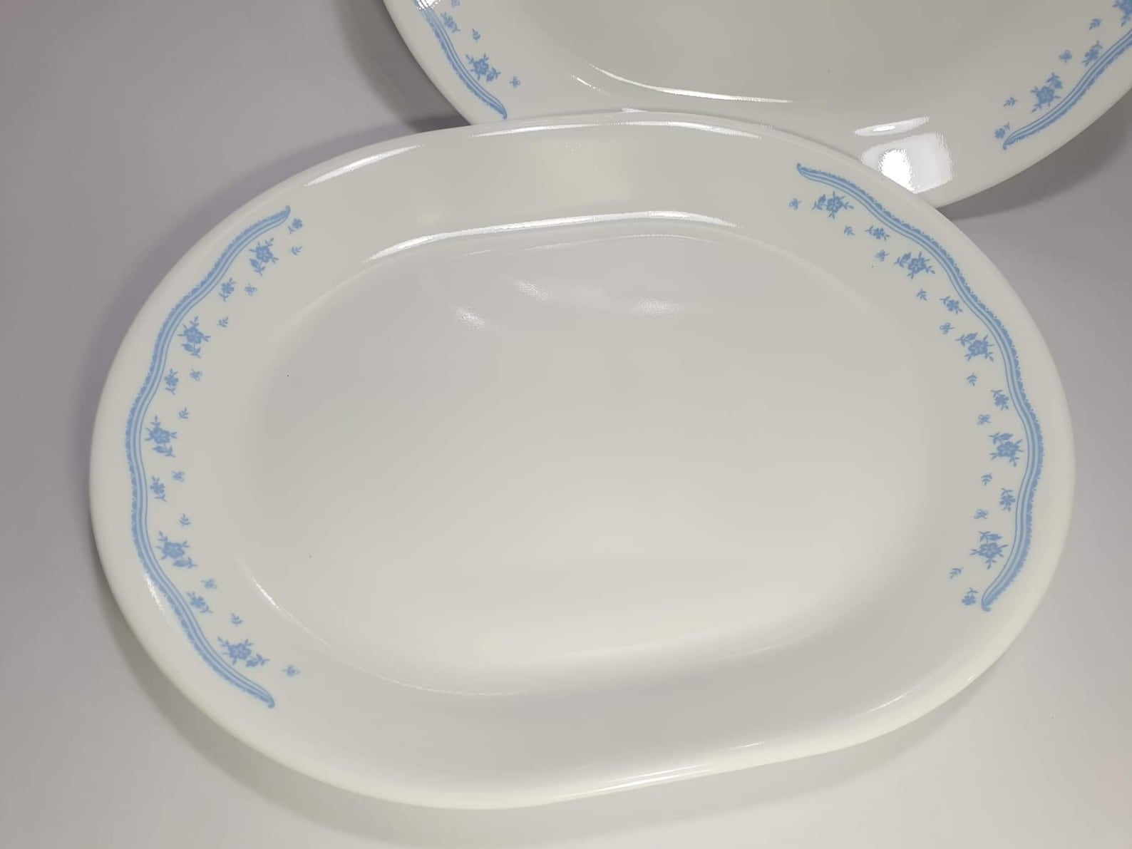 Corelle Morning Blue Serving Platter Vintage Corelle Etsy