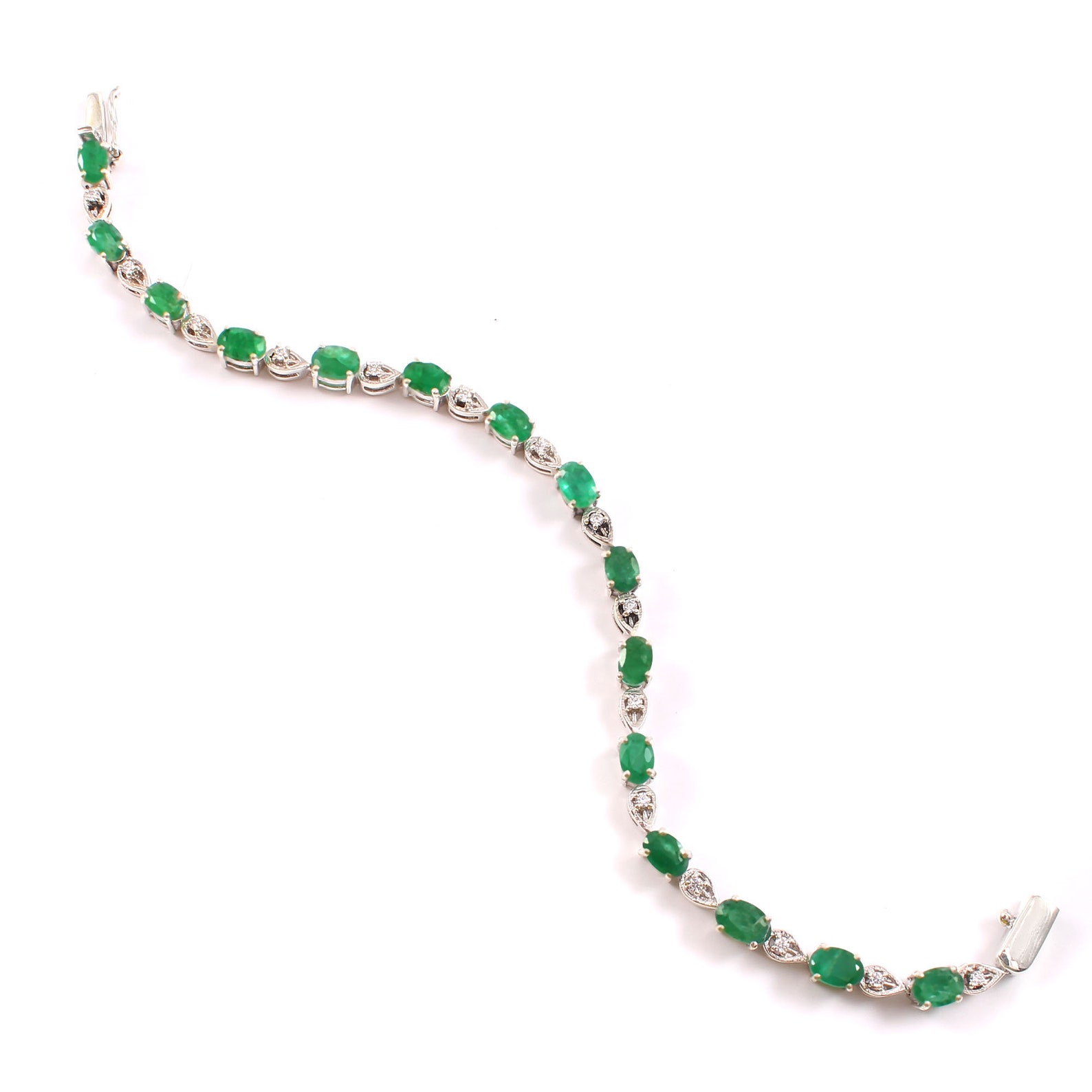 Natural Zambian Emerald Bracelet-oval Cut-925 Sterling Silver ...