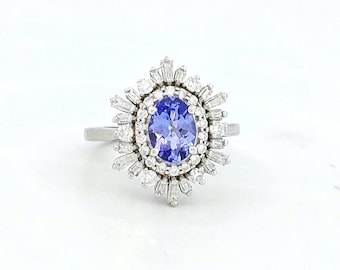 Natural Tanzanite Ring-Oval Cut Good Quality Tanzanite-Tanzanite AA Color-Engagement & Wedding Ring-Silver Jewelry-December Birthstone Ring