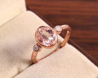 ヴィンテージ モルガナイト リング スターリングシルバー ハロー