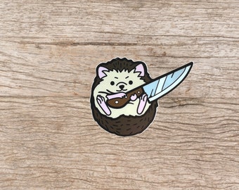 Hedgehog with a Knife Sticker