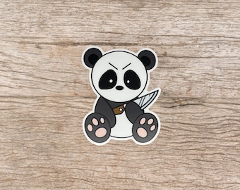 Panda with a Knife Sticker