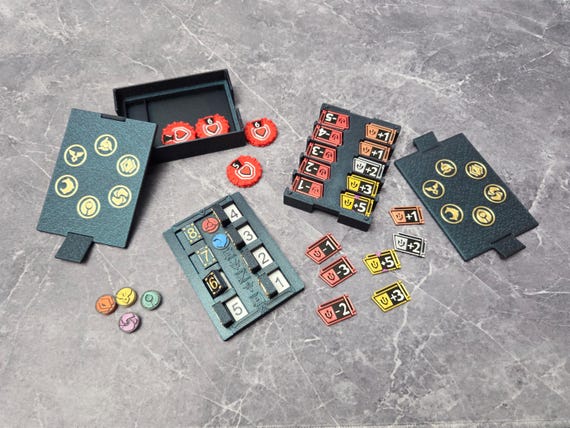 Riftbound TCG Point Tracking Switchboard with Tokens and Boxes.