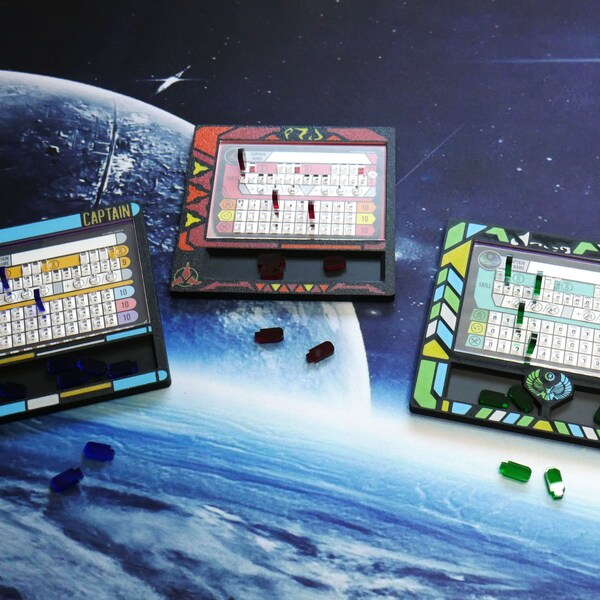 Star Trek Allianz : Spielerkarten Trays und Overlays. 2er-Set