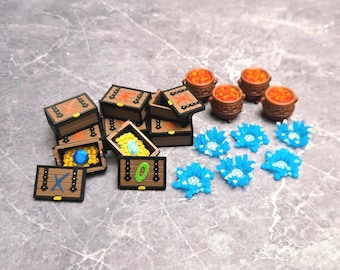 Zombicide White Death 3D Objective Crates con coperchi rimovibili, calderoni e gettoni congelamento