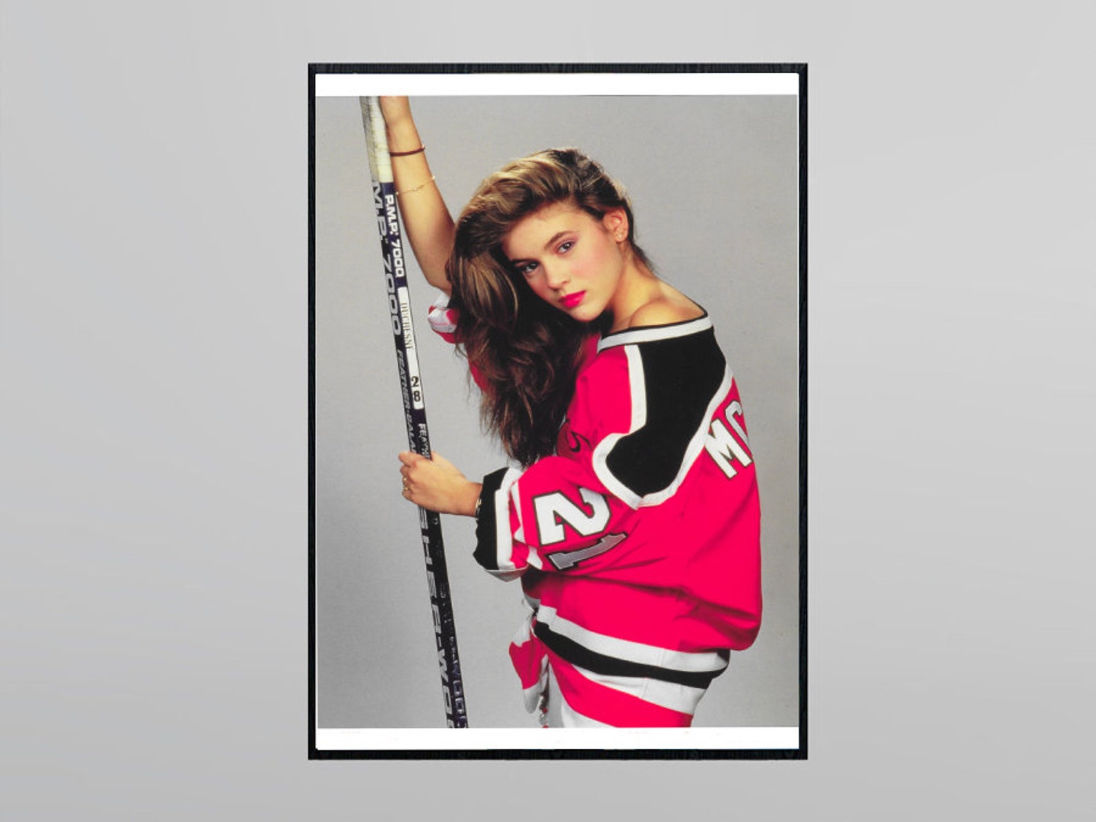 Alyssa Milano Hockey Poster Hockey Poster Etsy