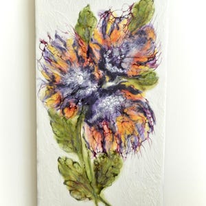 Flores Abstratas | Arte Original | Arte Encáustica | Pintura Encáustica | Decoração de Parede