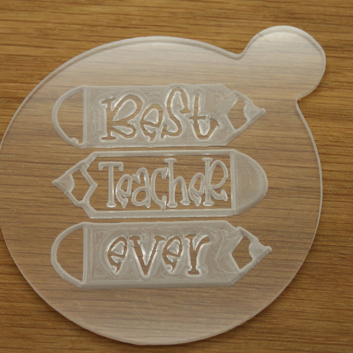 Best Teacher Ever Embosser Teacher Gift Debosser Stamp Etsy