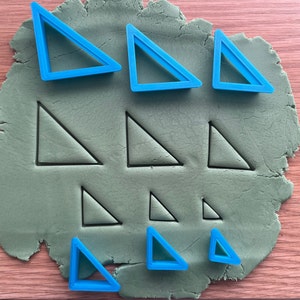 Triangle / Right Angle Triangle Cutters for Polymer Clay fondant cupcakes cookies cake toppers icing cakesicles crafts jewellery biscuits